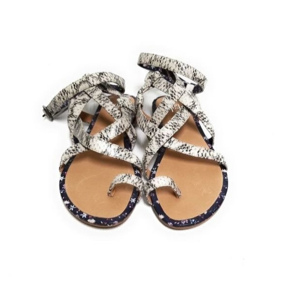 Cabi New Athena Strappy Gladiator Sandals Python Snakeskin Print #6002 Size 7 - Picture 5 of 9